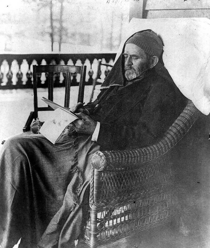 Ulysses S. Grant working on his memoirs