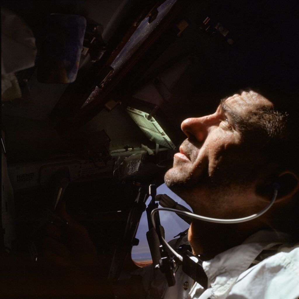 walter cunningham during apollo 7 mission