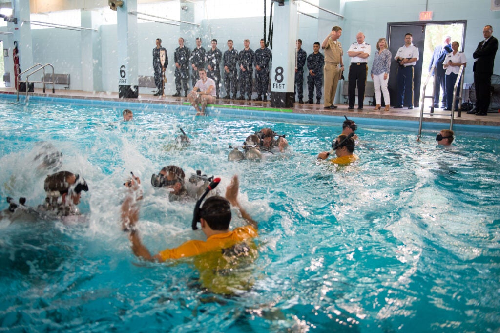 how to join the navy swimming