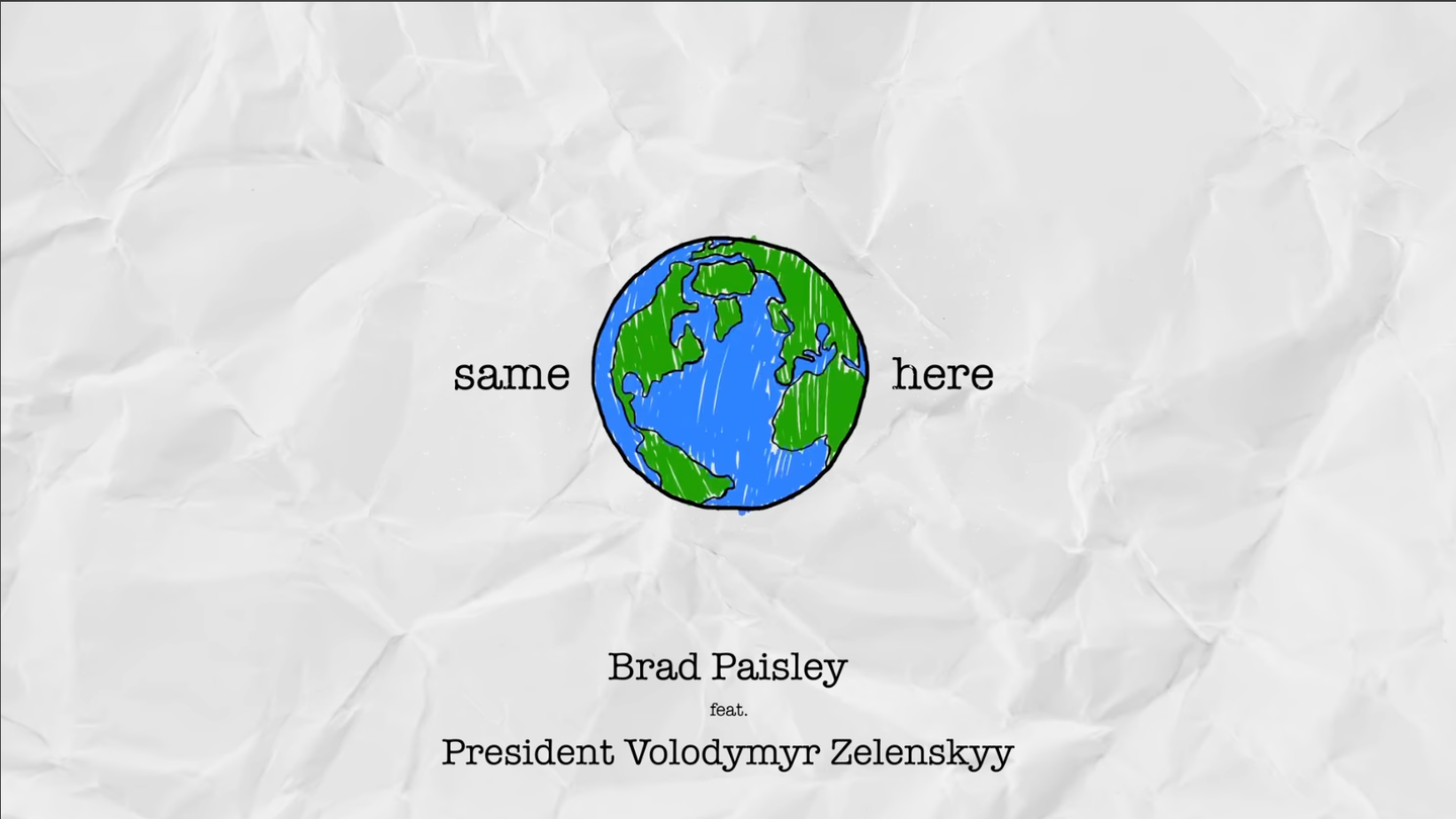 LISTEN: Brad Paisley&#8217;s new song features Ukrainian President Zelenskyy
