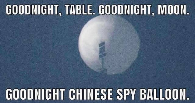 chinese spy balloon meme