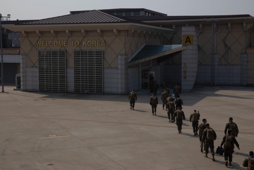 1st marine division at osan air base