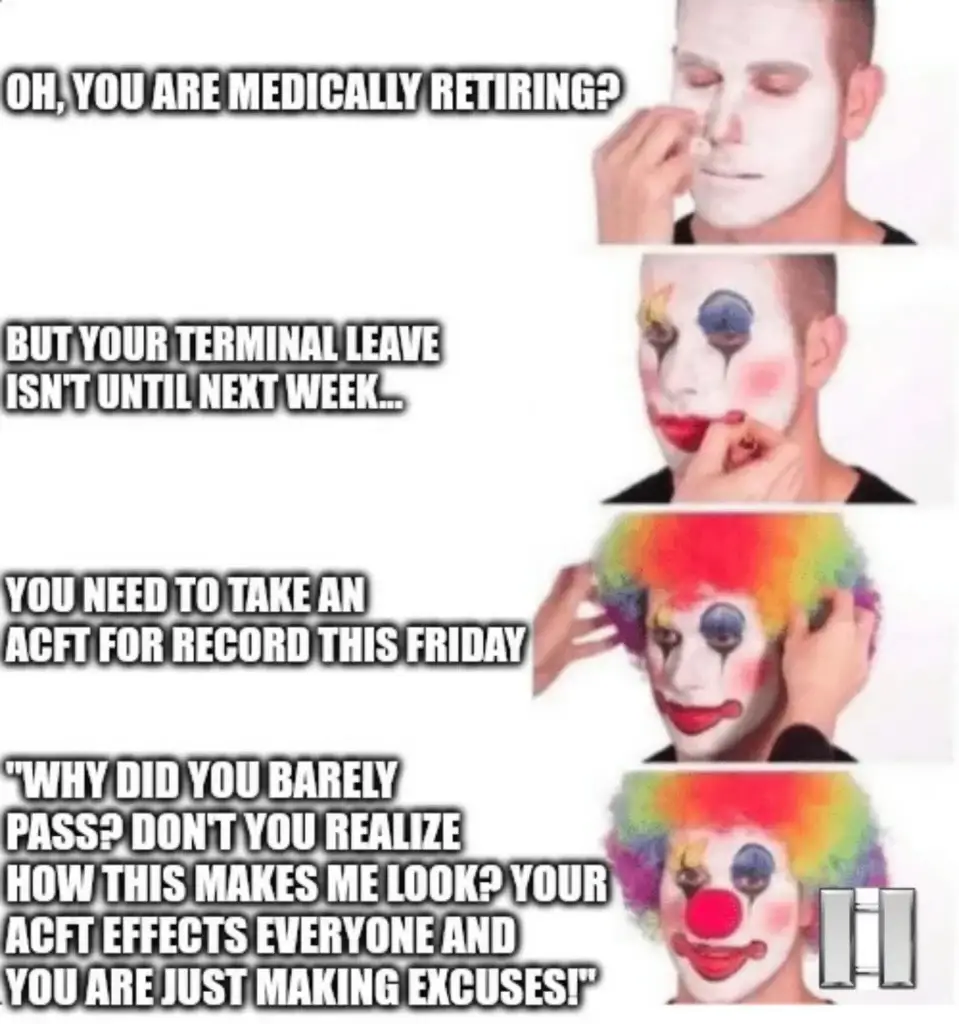 terminal leave reenlist memes