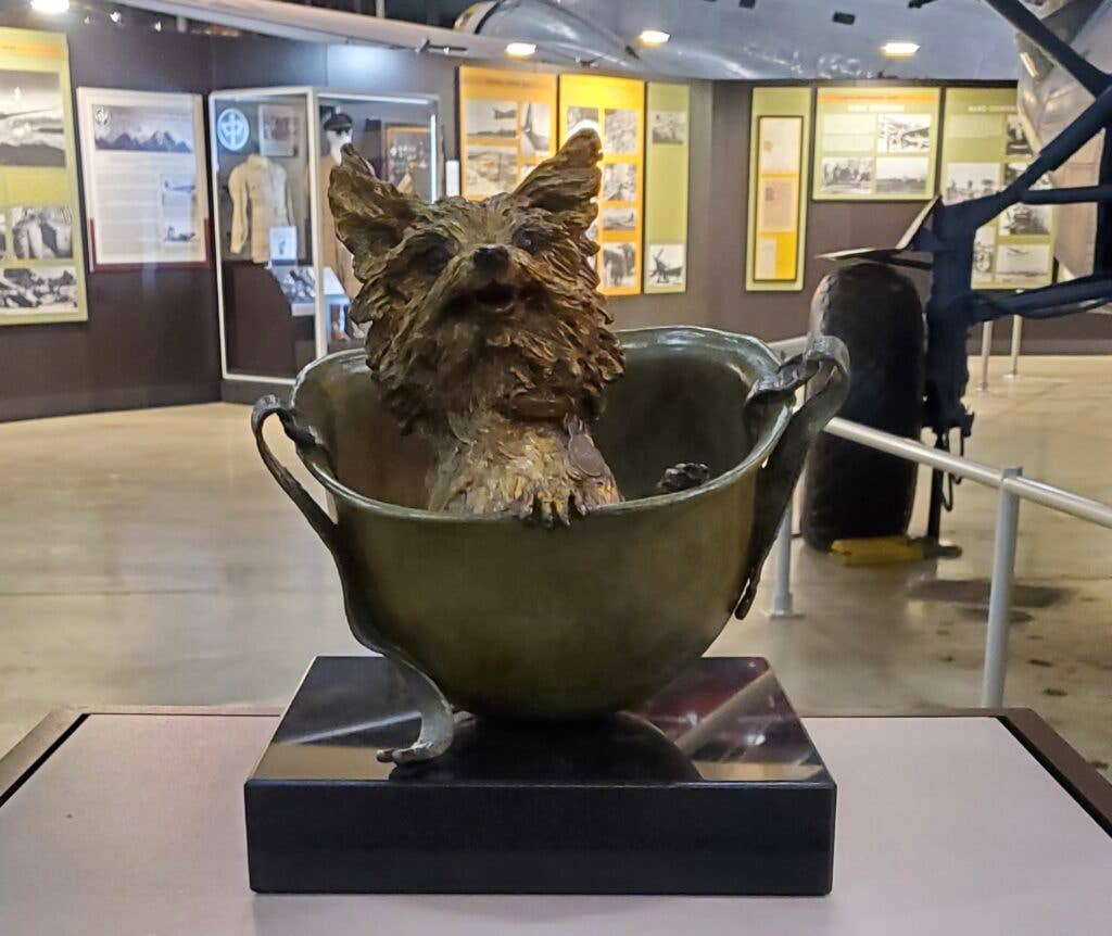 therapy dog statue