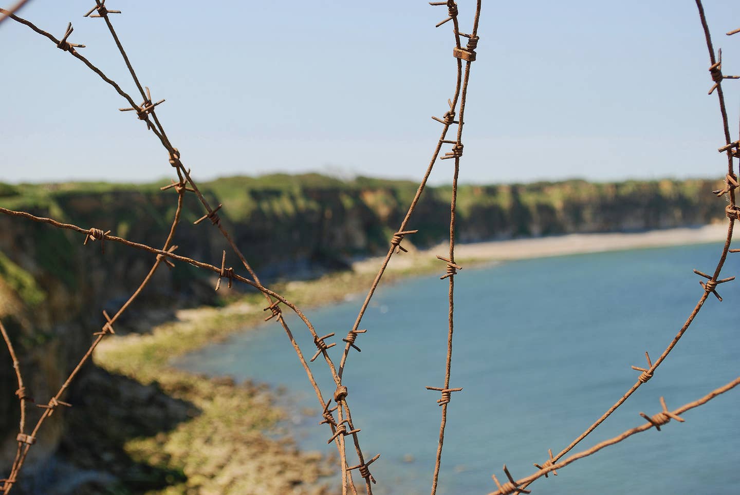 normandy beaches from pointe du hoc