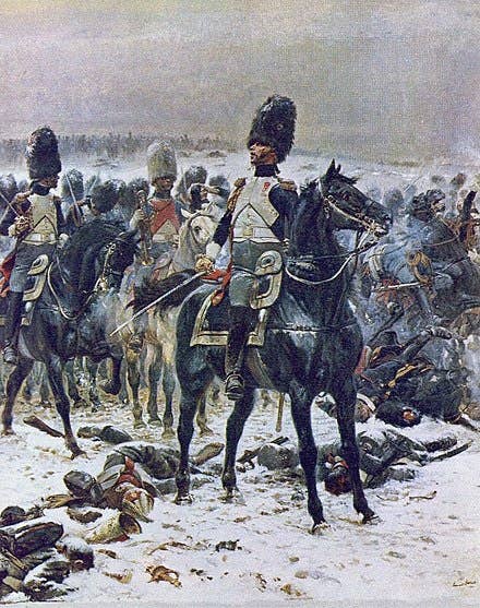<br>Horse Grenadiers of the Old Guard during the Battle of Eylau by Édouard Detaille.