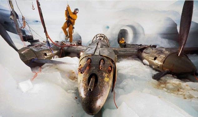 wwii plane in ice