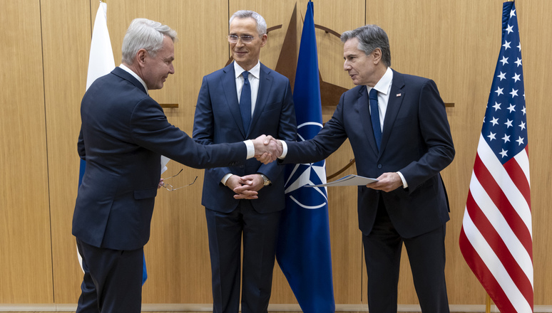 finland joins nato with minister of foreign affairs