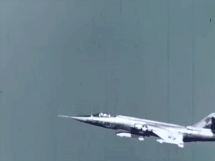 f-104 shoots down target with sidewinder missile