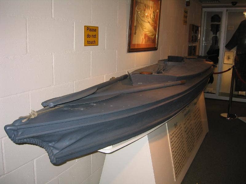 Original cockleshell canoe.