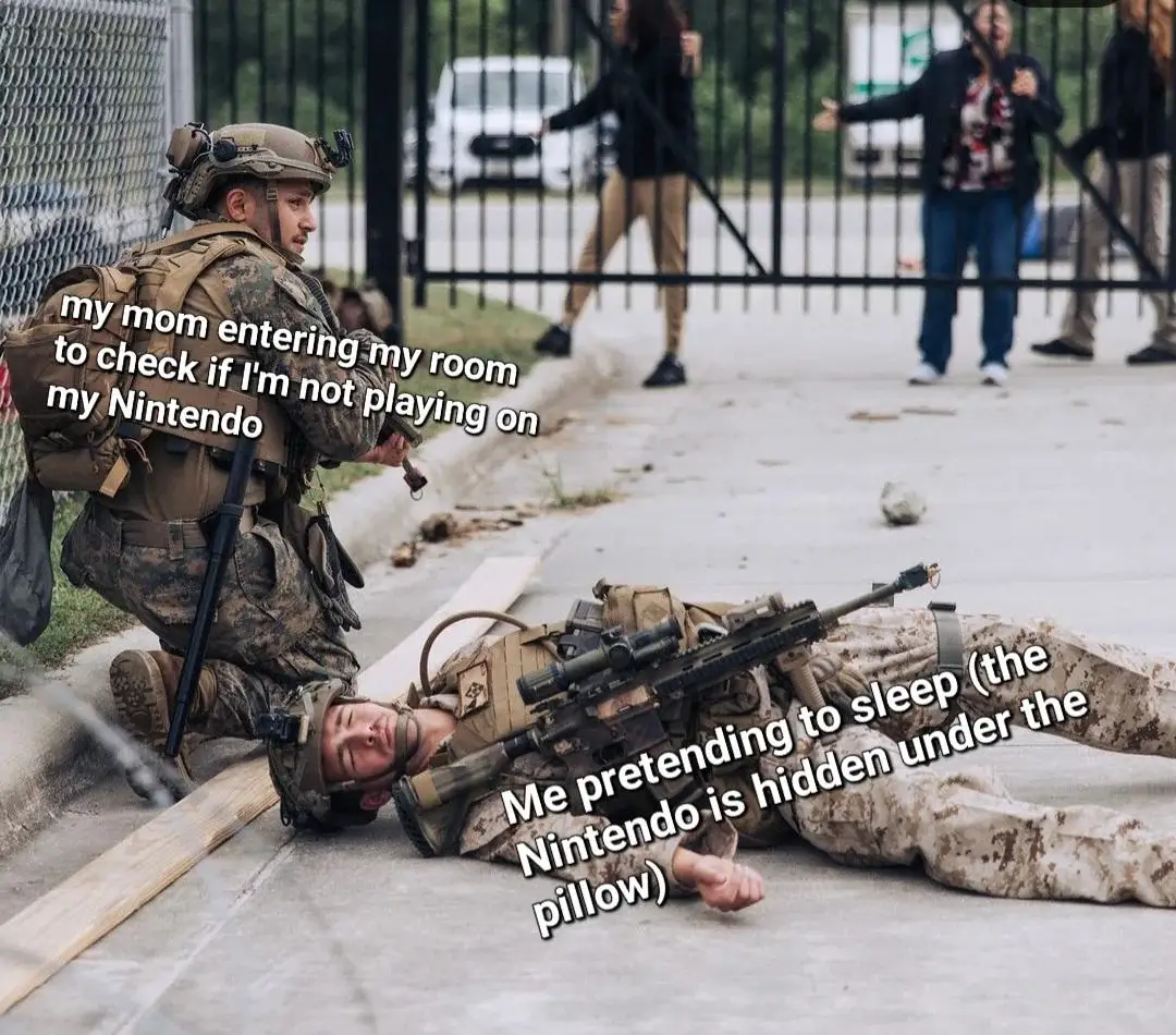 pretending to sleep military memes