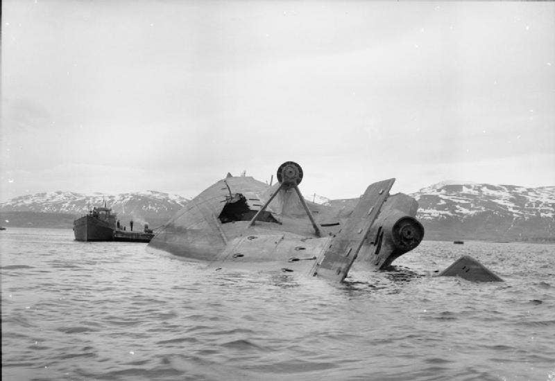 Tirpitz capsized