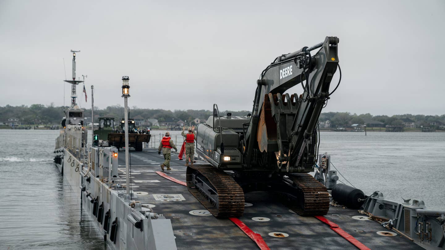 heavy equipment on military ships
