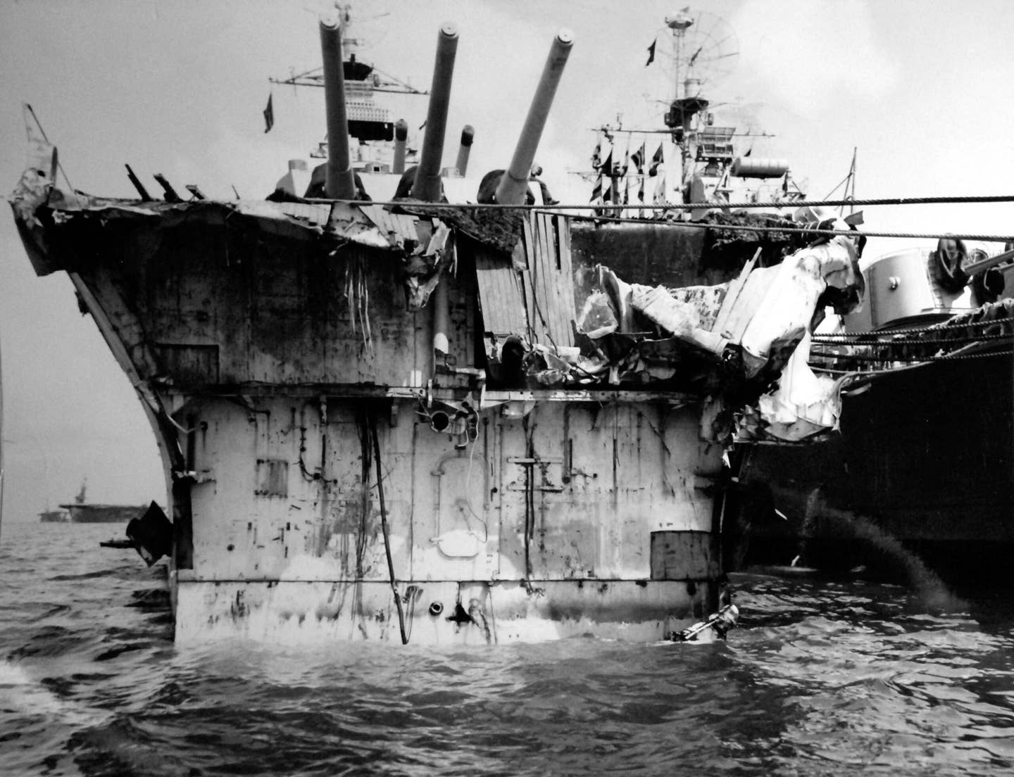 damaged ship
