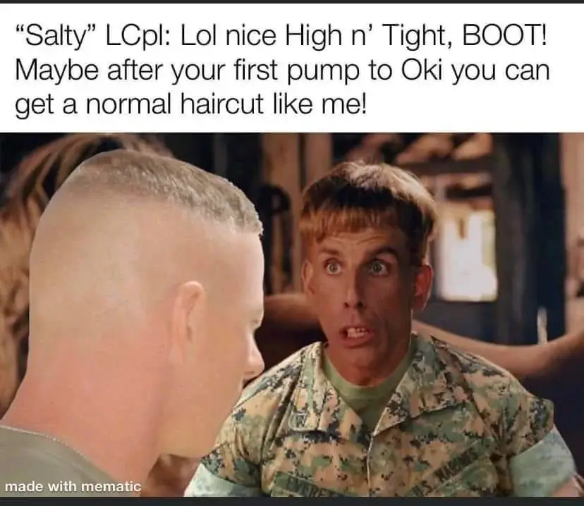 high and tight military meme