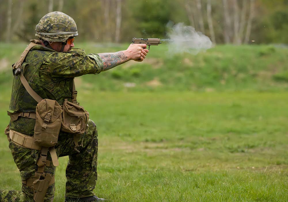 <em>The P320 has been adopted by the Canadian military as the C22 (SIG Sauer)</em>