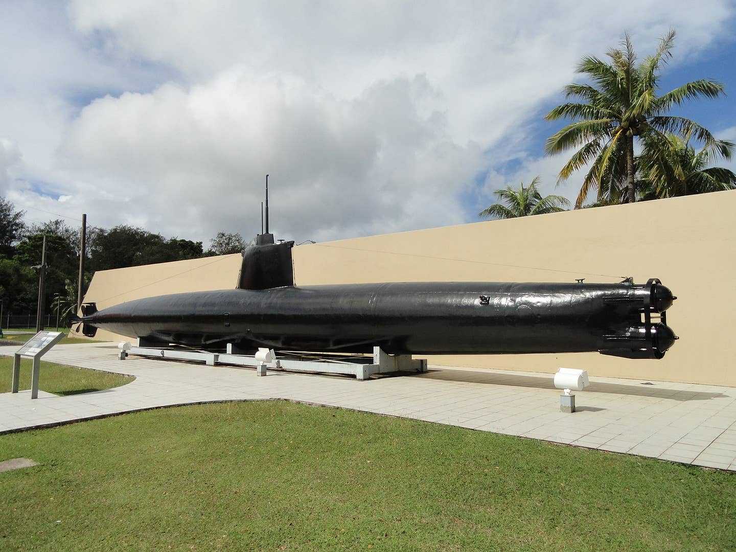 Japanese two-man submarine at the War in the Pacific National Historical Park (T. Stell Newman Visitor Center), Guam, USA.