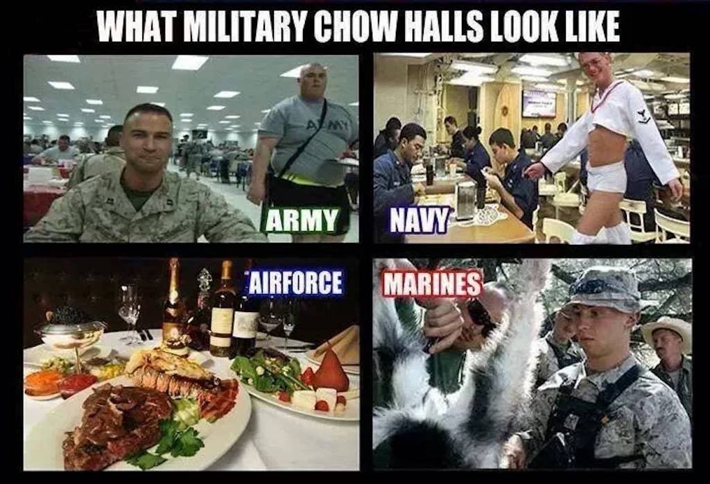 military chow hall ofp meme