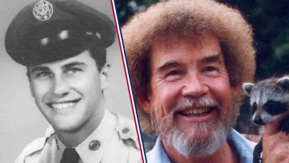Bob Ross in Air Force uniform and later in life