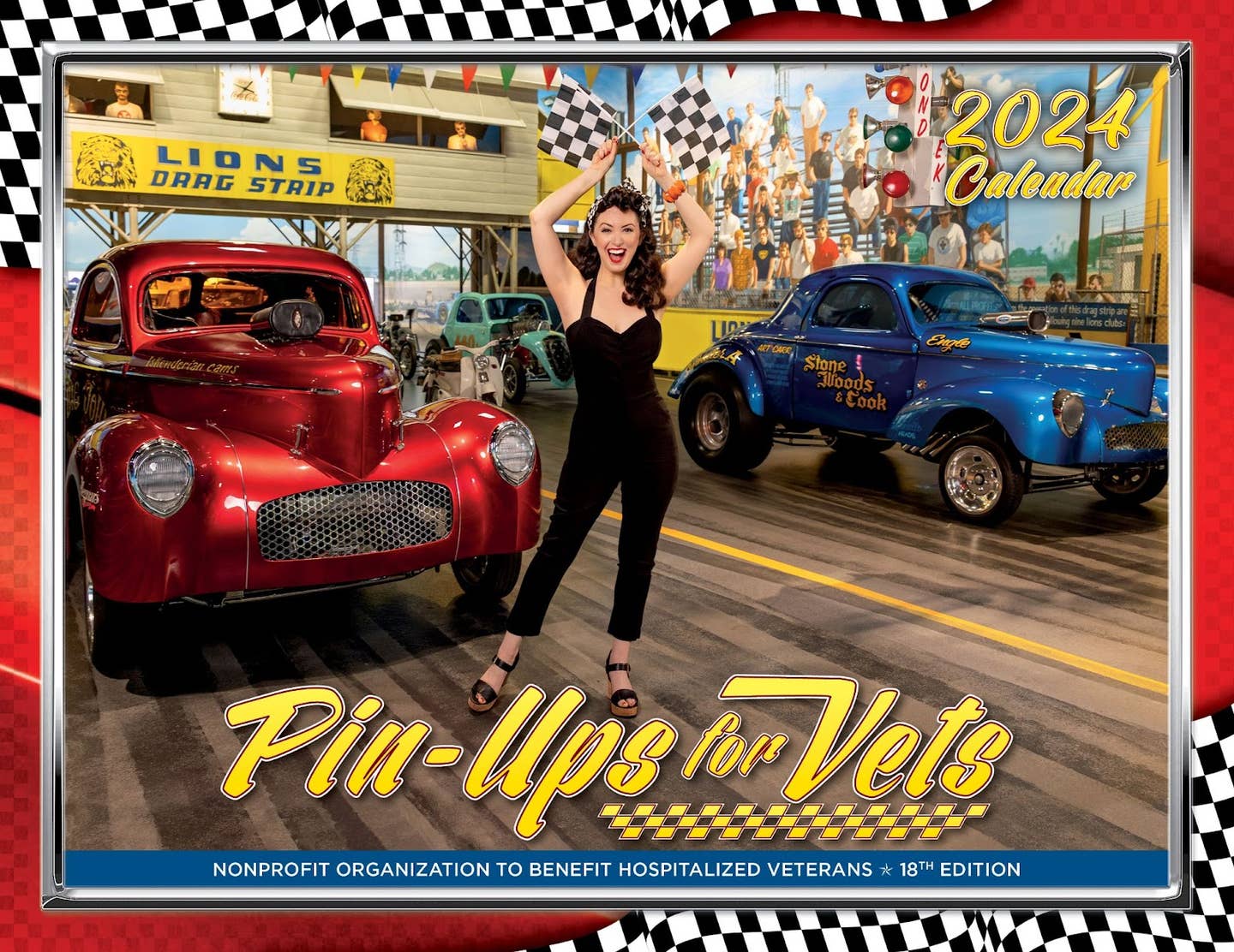 <em>The 2024 Pin-Ups for Vets calendar cover featuring founder Gina Elise.</em>