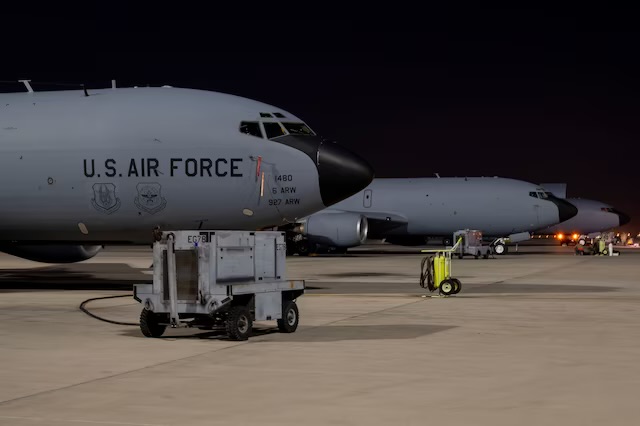 KC-135s deployed to an undisclosed location in the Middle East