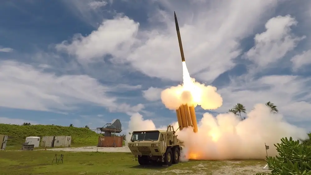 The THAAD’s missile can intercept targets up to 200km away