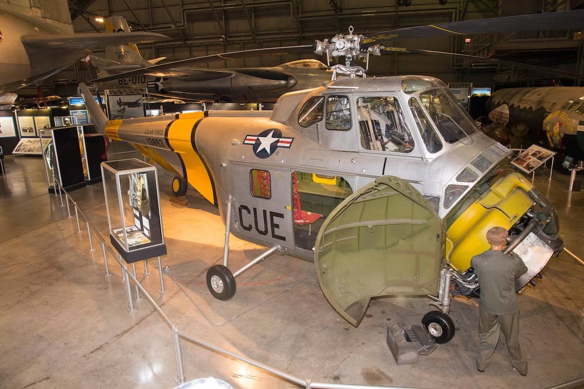 Sikorsky UH-19B Chickasaw in the Korean War Gallery at the National Museum of the United States Air Force.