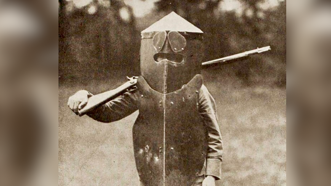Early body armor. We've come a long way, baby. Wikimedia Commons. 