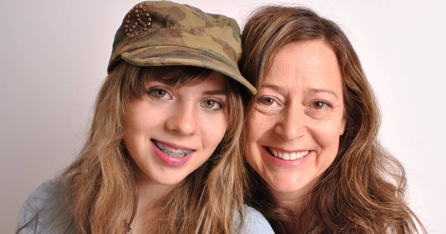 Kathy Roth-Douquet with her daughter.