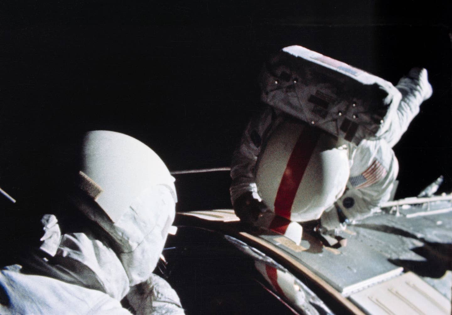 Ken Mattingly performs his deep-space EVA during Apollo 16.