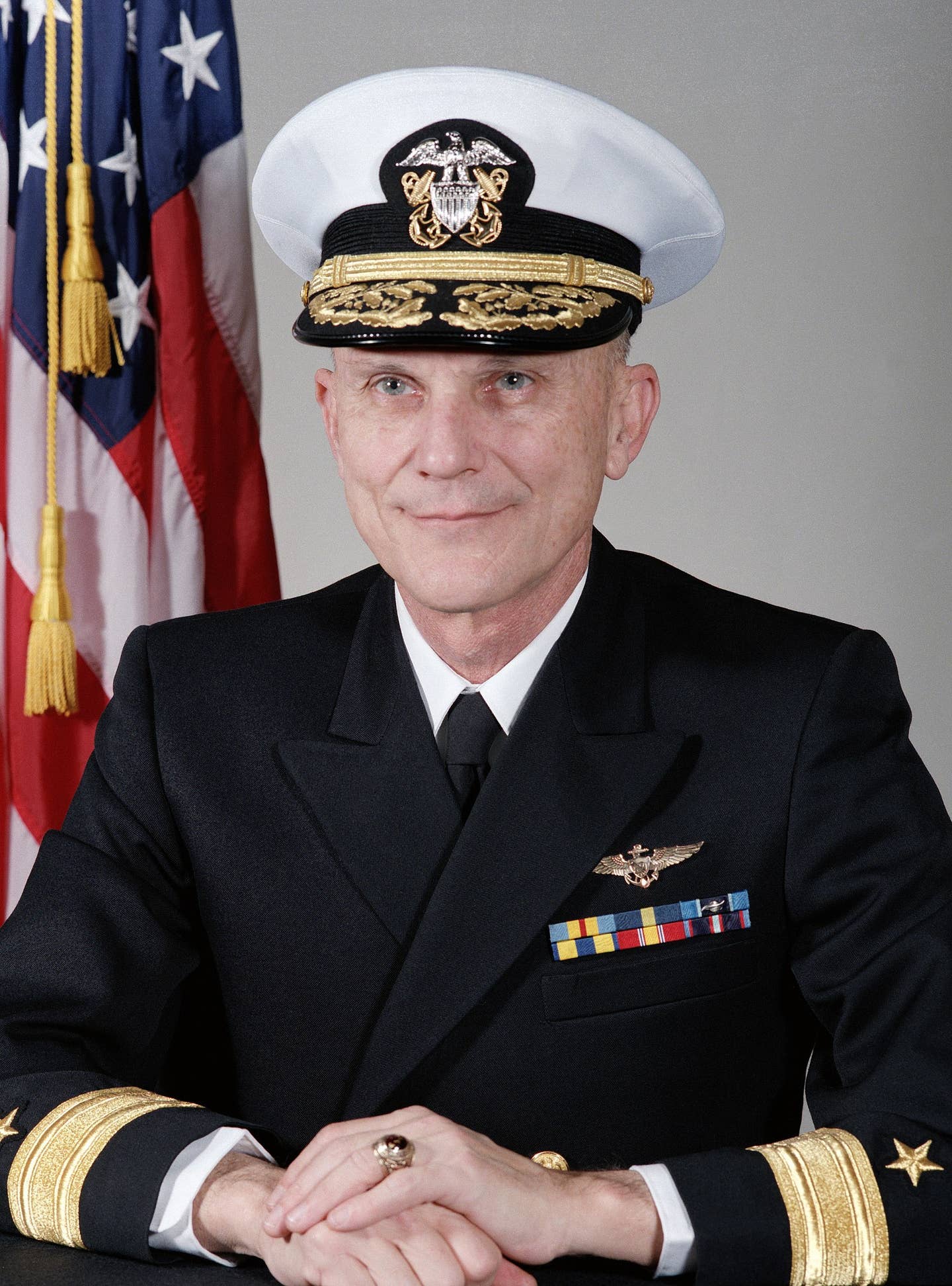 Ken Mattingly in his Navy uniform.