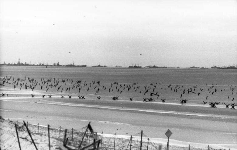 An example of German defenses at Sword Beach.