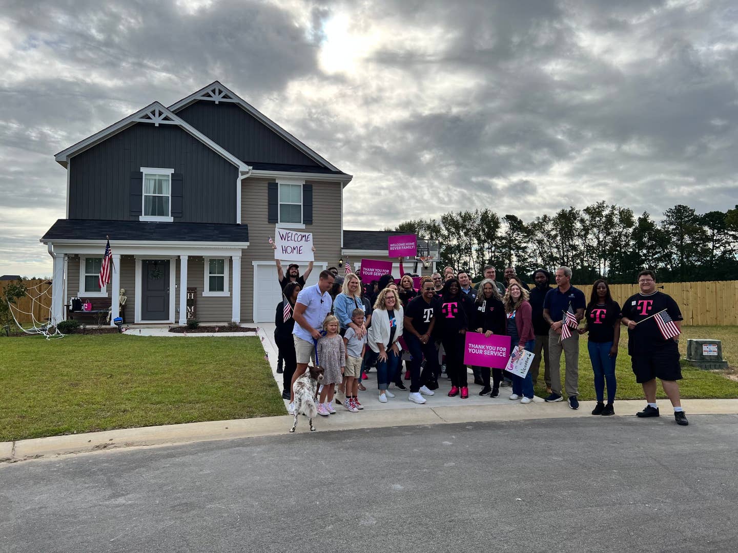 The Rever family celebrates their home makeover with T Mobile and Blue Star Families.