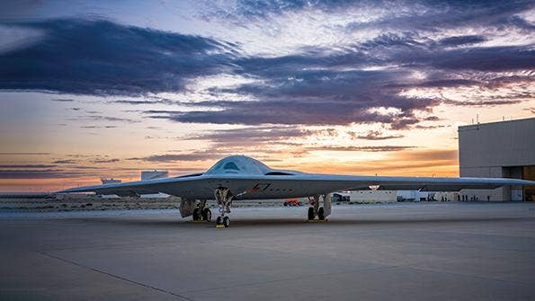 <em>The aircraft performed ground testing and taxiing before it made its first flight (Northrop Grumman)</em>
