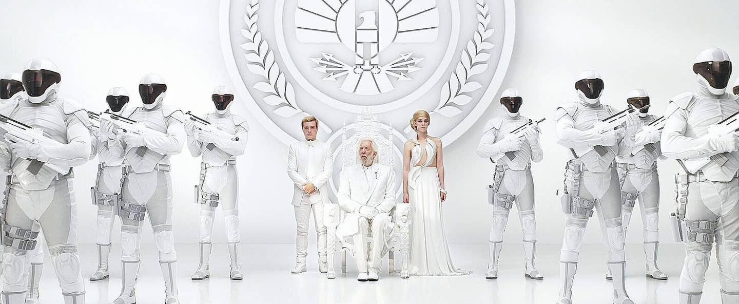 <em>Especially in white, the F2000 fits the aesthetic of the Capitol (Lionsgate)</em>