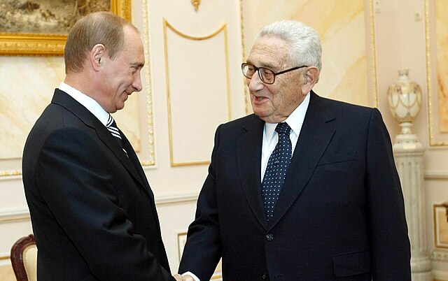 President Vladimir Putin met with former U.S. Secretary of State Henry Kissinger. The Kremlin via Wikimedia Commons/Public Domain