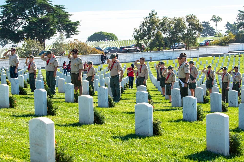 <em>Laying wreaths honors the fallen and teaches the price and value of freedom (U.S. Navy)</em>