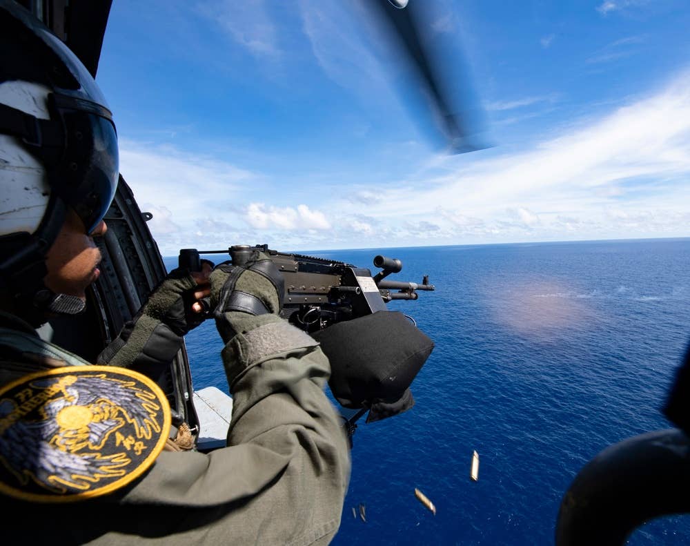 <em>Navy Seahawks can be armed with a variety of machine guns, torpedoes, rockets, missiles, and even a cannon (U.S. Navy)</em>