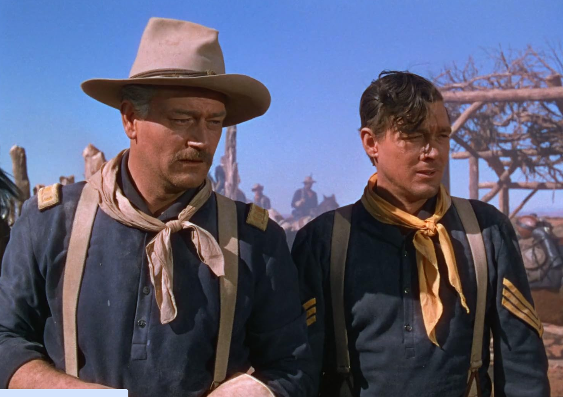 John Wayne and Ben Johnson in <em>She Wore a Yellow Ribbon</em>. Photo courtesy of imdb.com.