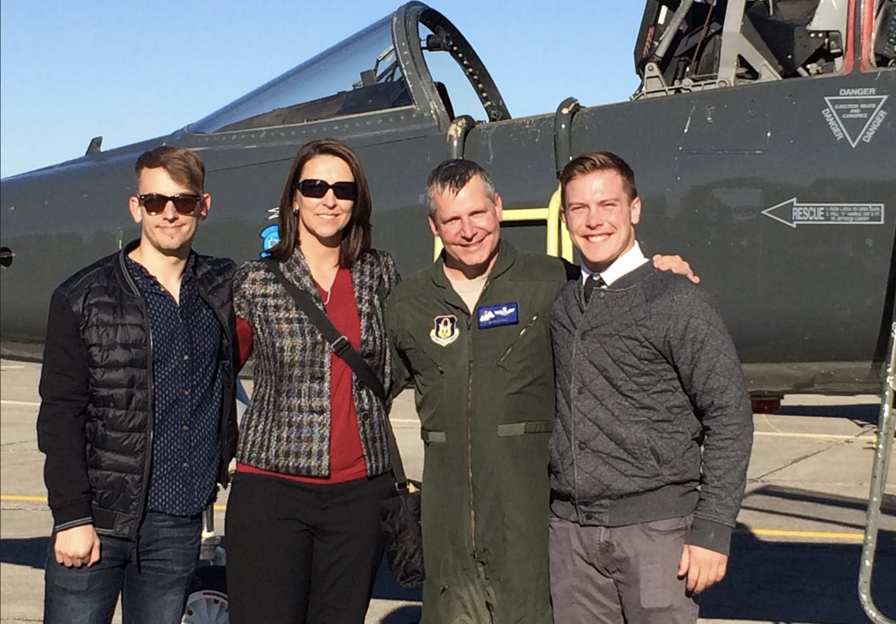 MyVetBENEFITS founder, Todd Ernst, with his family following his fini flight with the Air Force. Photo: Todd Ernst.