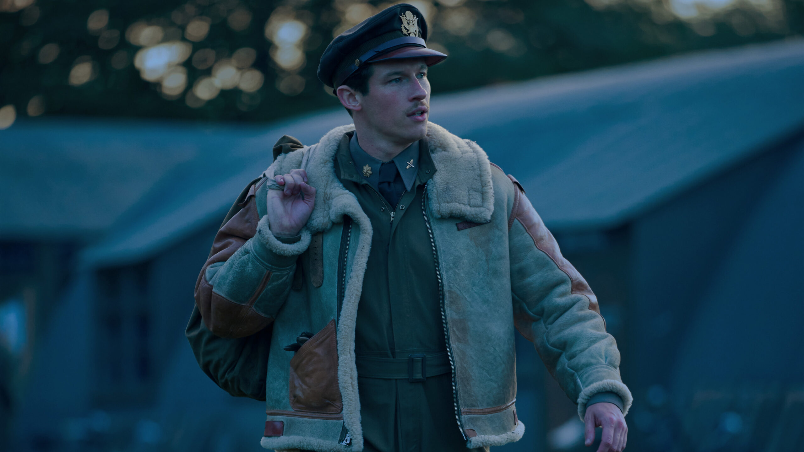 <em>Bucky did swap out his sheepskin jacket before the Munster mission. Buck didn't like the outerwear, describing it as "dirty" (Apple TV+)</em>