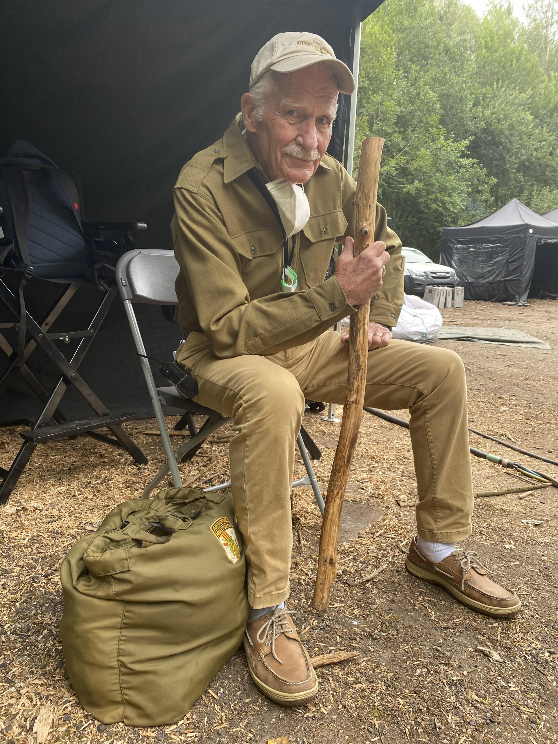 Dye is on set taking a moment. Photo courtesy of Capt Dye.