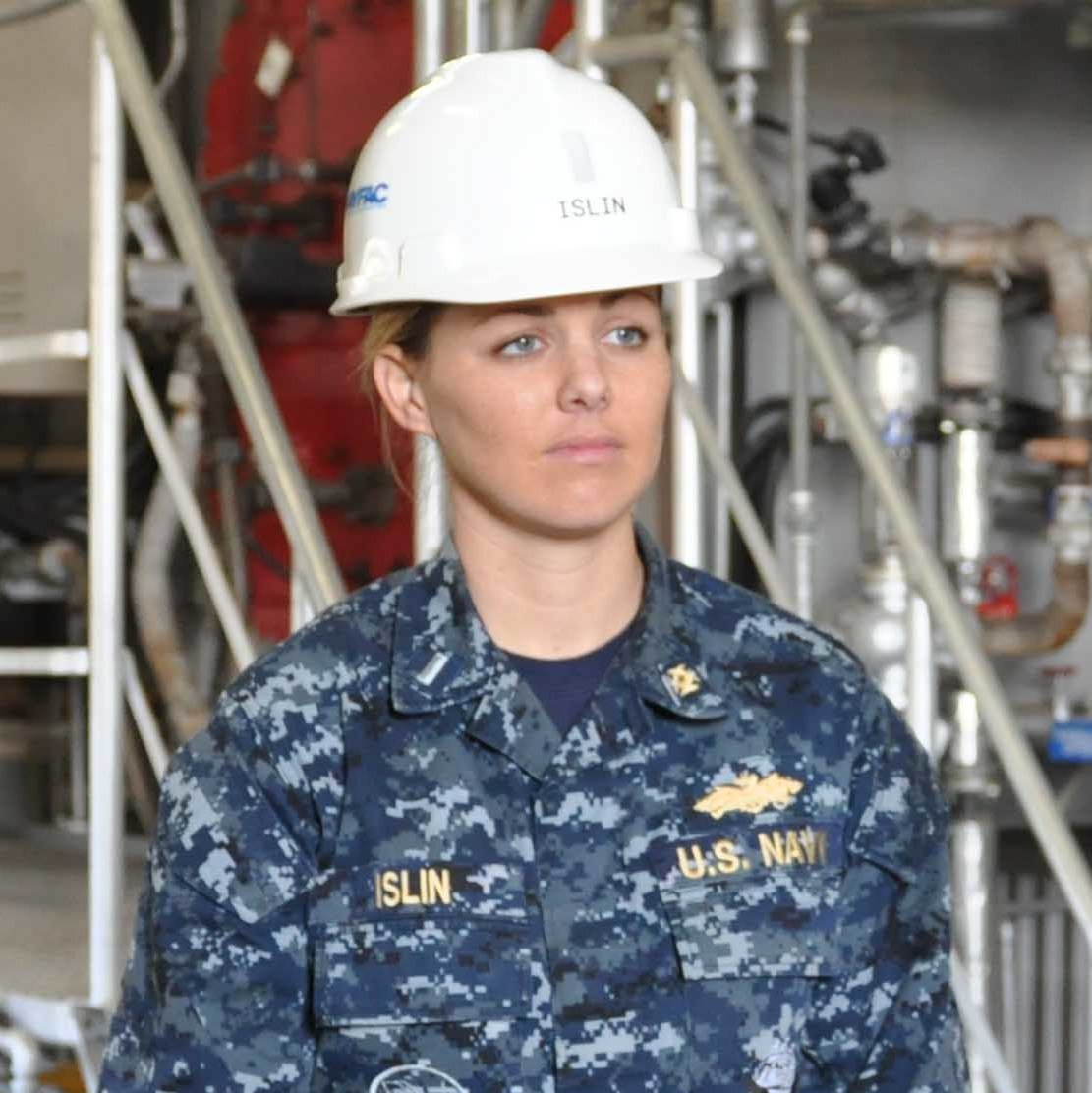 Ally Islin at a power plant facility at Naval Air Facility Atsugi, Japan, 2015. U.S. Navy Photo/Released.