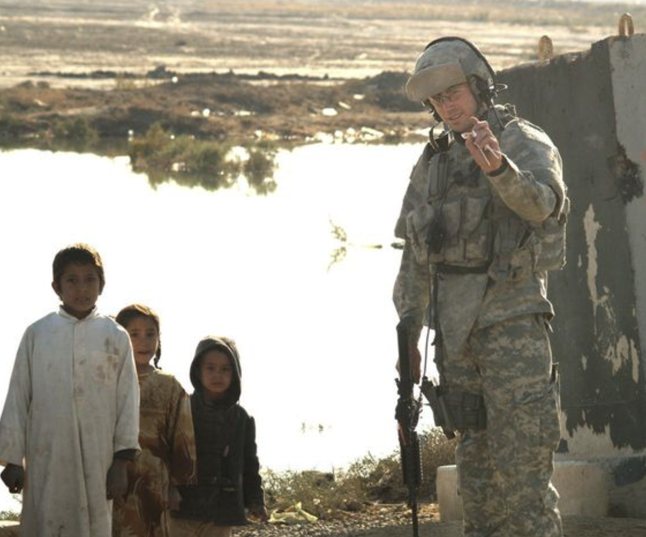 Kyle Hausmann Stokes in Iraq 2007. Photo/Yo Han Ko, courtesy Hausmann Stokes.