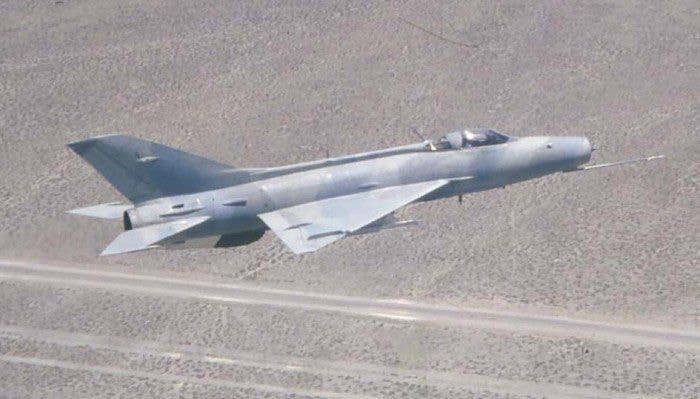 MiG-21 over Nevada (Photo: USAF)