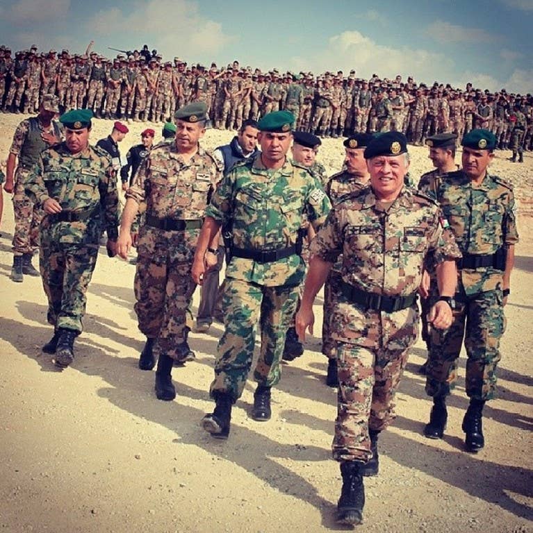 Abdullah observing a military exercise in November 2013. (Photo: The Royal Hashemite Court/Instagram)