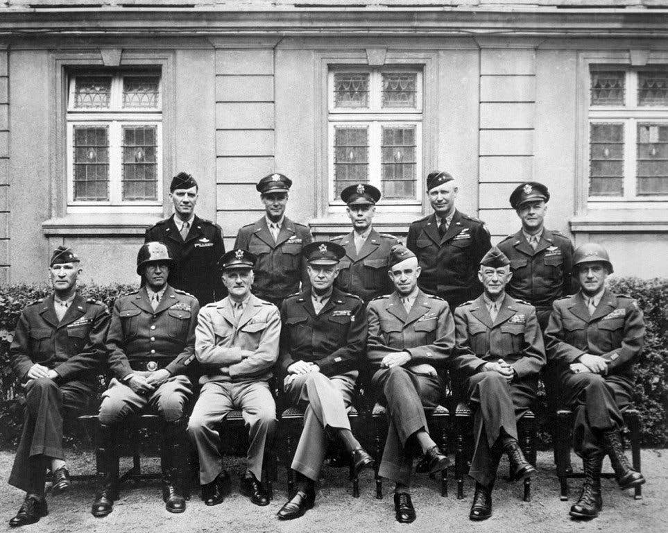 General Patton (seated second from left)