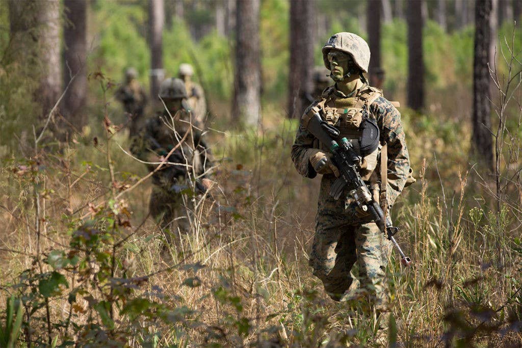 infantry Marines patrolling