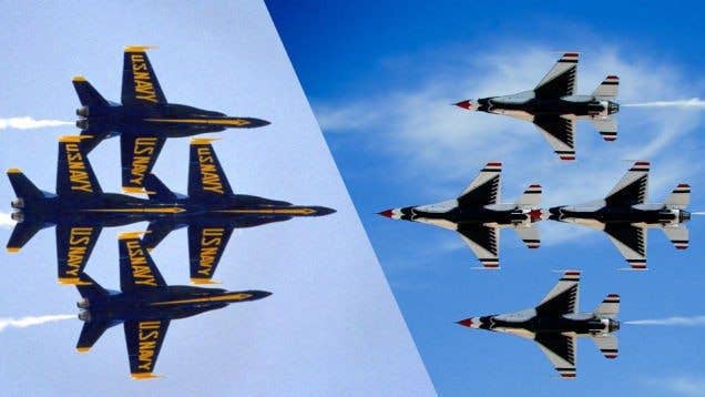 Navy and Air Force aircraft