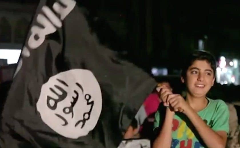 A young ISIS supporter in Raqqa, Syria, in August. Photo: Youtube Screenshot/ Vice News